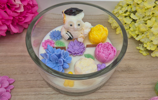 Świeca Gratulacyjna – Mądrość i Kwiaty