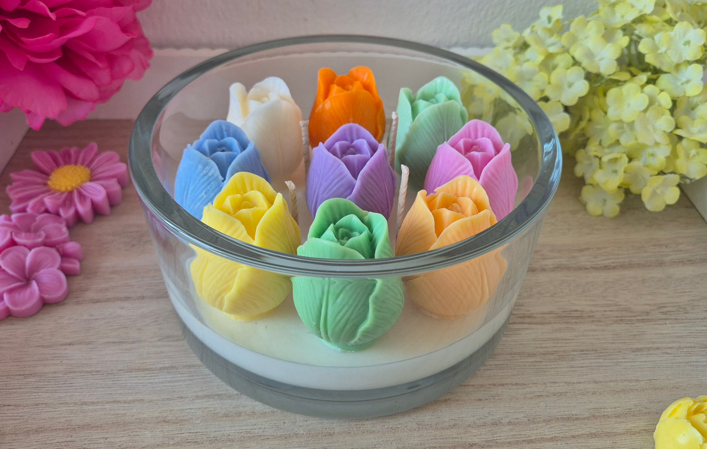 Tulip Harmony – sojowa świeca z kwiatowym motywem